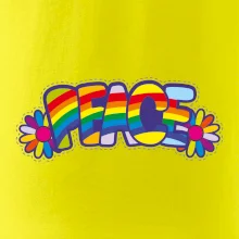 Peace nápis dúhový