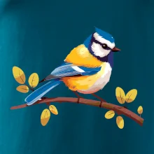 Sýkorka modrinka kreslená