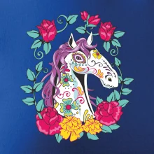 Kôň farebný s kvetinami