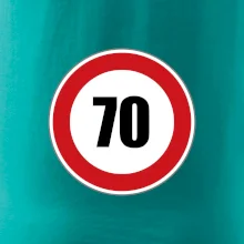 Dopravná značka - obmedzenie rýchlosti 70