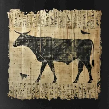 Egyptské hieroglyfy krava