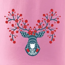 Folklór - jeleň s červenými plodmi