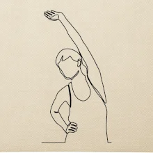 Preťahujúca sa žena jedným ťahom