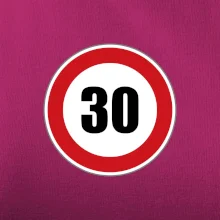 Dopravná značka - obmedzenie rýchlosti 30