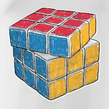 Rubikova kocka kreslená