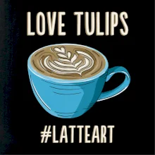 Love tulips - latteart (Radek Pilař ART)