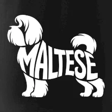 Maltézsky psík nápis v tele