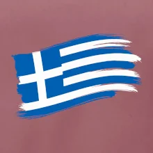 Grécko vlajka - štetkou