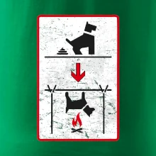 Tričko pre odporcov sraní na chodníku