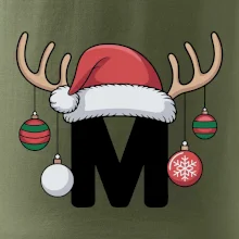 Vianočné rodinné tričká - písmeno a čiapka