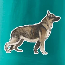 Nemecký ovčiak - hnedý kreslený