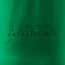 Šachové figúrky v rade - obrys