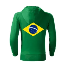 Brazília vlajka na zelenom Brazília vlajka na zelenom