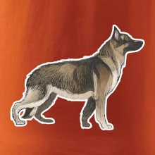 Nemecký ovčiak - hnedý kreslený