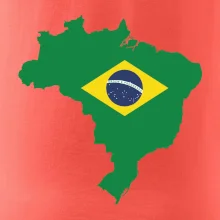 Brazília vlajka v mape