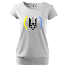 Ukrajina trojzubec s farbami