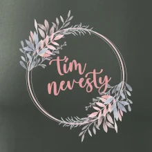 Tím nevesty kvetinový kruh ružový