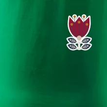 Folklór na prsníku kvetina štvorlistá