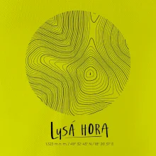 Lysá hora - vrstevnice v kruhu