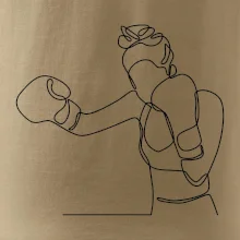 Žena boxerka jedným ťahom