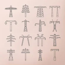 Typy stožiarov vysokého napätia