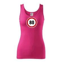 Dopravná značka - obmedzenie rýchlosti 80