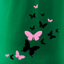 Motýle ružovo čierni