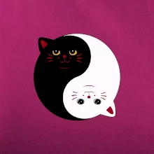 Mačky jin jang farebné