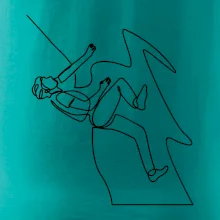 Lezec na skale jedným ťahom