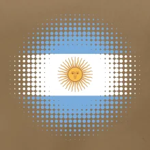 Argentína vlajka bodkovaná