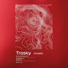 Trosky - vrstevnice v obdĺžniku