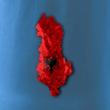 Mapa Albánsko reliéf hôr
