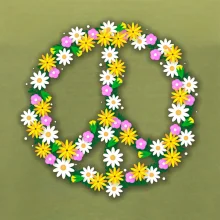 Peace symbol margaréty