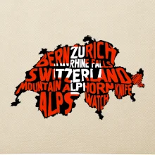 Mapy - názvy miest - Švajčiarsko