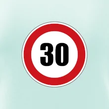 Dopravná značka - obmedzenie rýchlosti 30