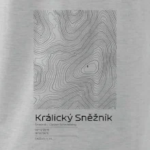 Králický Sněžník - vrstevnice v obdĺžniku