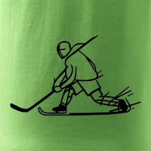 Kreslený hokejista tučnou fixkou