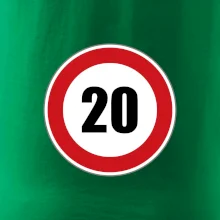Dopravná značka - obmedzenie rýchlosti 20