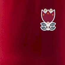 Folklór na prsníku kvetina štvorlistá