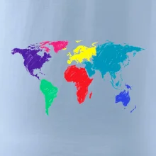 Svetové kontinenty bez názvov - farebné