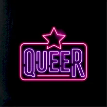 Neon sign queer