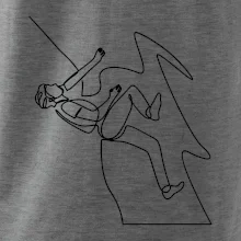 Lezec na skale jedným ťahom