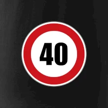 Dopravná značka - obmedzenie rýchlosti 40