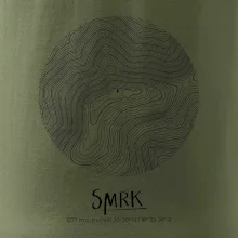 Smrk - vrstevnice v kruhu