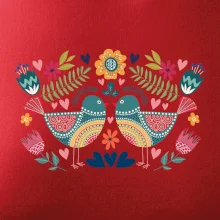 Folklór - dva farebné vtáčiky