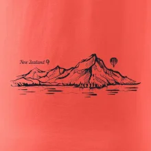 Nový Zéland nápis a hory Aoraki - Mount Cook Nový Zéland nápis a hory Aoraki - Mount Cook