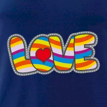 Love nápis dúhový