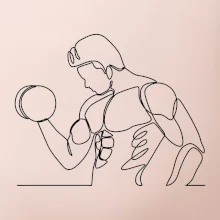 Fitness muž jedným ťahom