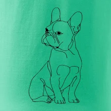 Francúzsky buldoček čierna kresba