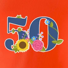 Kvetinové číslo kreslené - 50